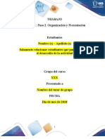 Formato entrega– Paso 2 Organizacion y planeación final