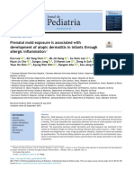 Prenatal Mold Exposure Is Associated With Development of Atopic Dermatitis in Infants Through Allergic in Ammation