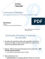 Community Pharmacy - An Opportunity For Primary Health Care: Paul Sinclair