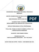 Ensayo Sobre La Ética y La Corrupción en Honduras Terminado para Env