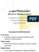 Conceptos de Administración Proceso Administrativo Etapa Planeación