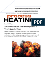 Prevent Fires and Explosions in Industrial Dryer