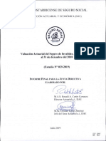 Valuación Actuarial Del Seguro de Invalidez, Vejez y Muerte, Al 31 de Diciembre Del 2018.