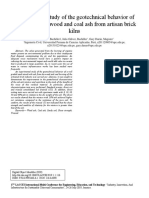 Experimental Study of The Geotechnical Behavior of Sandy Soil With Wood and Coal Ash From Artisan Brick Kilns