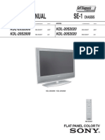 Sony KDL-20S2000 - KDL-20S2020 шасси SE-1 PDF
