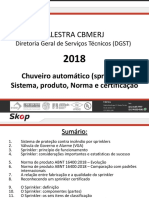 Palestra Skop DGST - CBMERJ Sprinkler - Sistema - Produto - Norma - Certifica - o Rev 2
