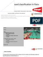 Evidence Based Classification in Para-Badminton