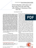 Effect of Minimum Quantity Lubrication and Dry Cutting On The Tool Life and Chip Morphology After Milling of Aluminum Alloy 7075-T6