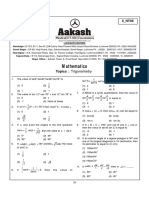 10 - NTSE - 20-03-2020 - Maths (Trigonometry)