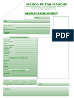 Pt. Marco Putra Mandiri: Application For Employment