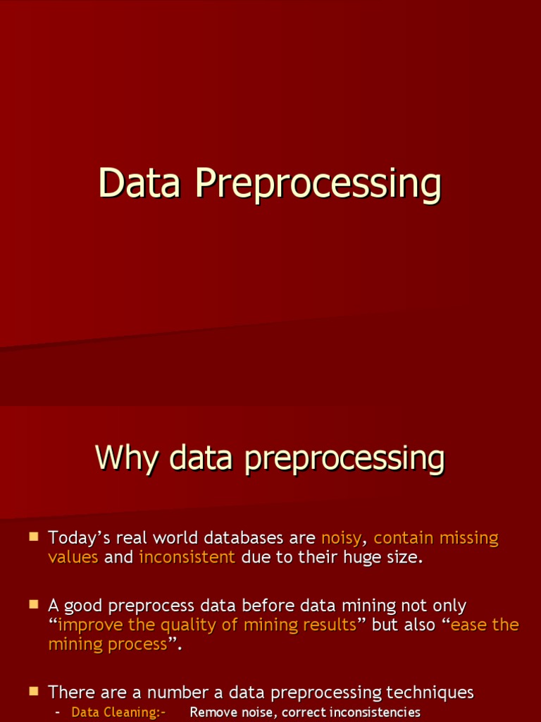 Essential Data Preprocessing Techniques | PDF | Databases | Data Warehouse