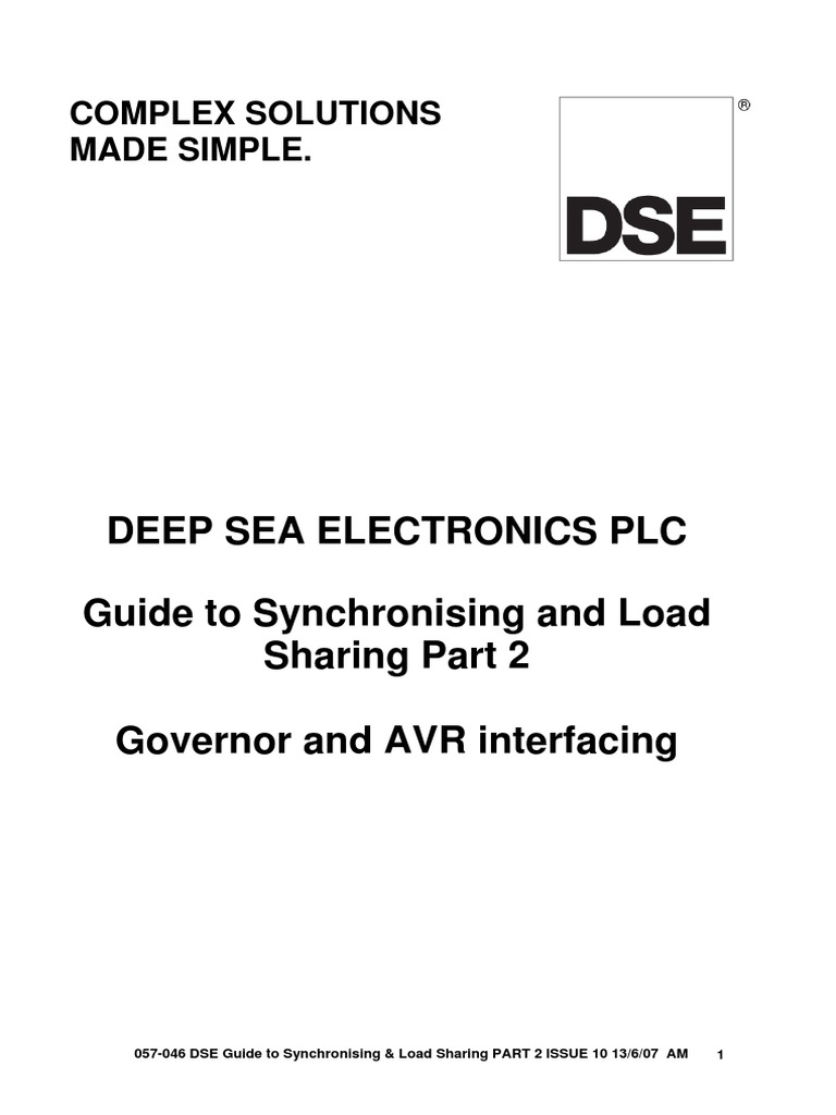 Guide To Sync & Load Share Part2 | PDF | Input/Output | Switch