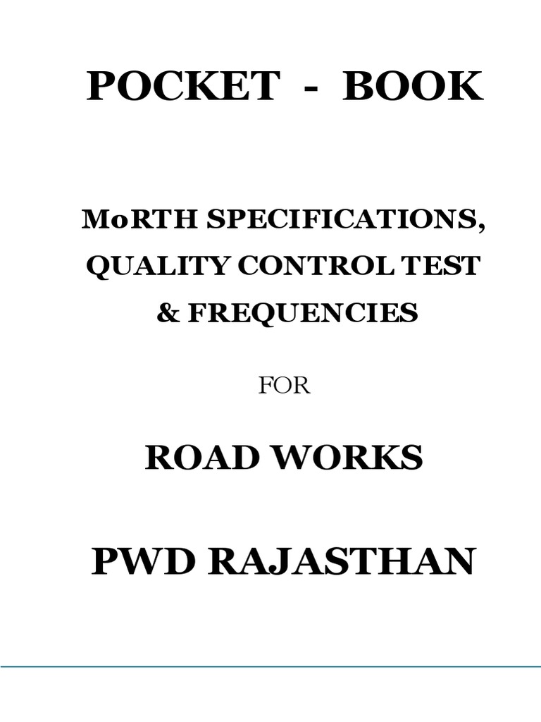 MoRTH Specifications for Road Works | PDF | Asphalt | Road Surface