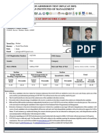 Cat 2019 Score Card: Common Admission Test 2019 (Cat 2019) Indian Institutes of Management