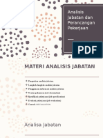 Analisis Jabatan Dan Perancangan Pekerjaan