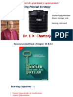 Setting Product Strategy: Dr. T. K. Chatterjee