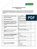 Early Grade Reading Assessment Pupil Context Interview: Allowed)