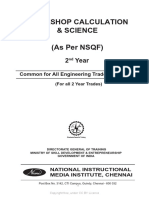 Workshop Calculation & Science (As Per NSQF) : 2 Year
