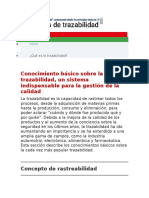 ¿Qué Es La Trazabilidad?