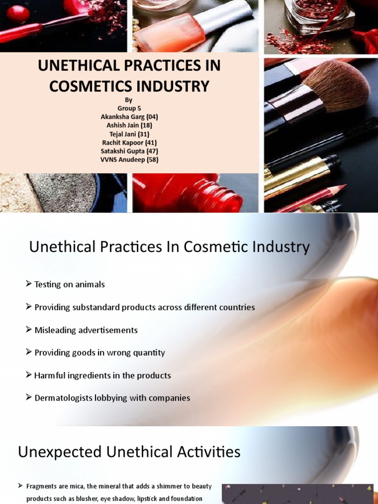 Unethical Practices in Cosmetics Industry | PDF | Cosmetics | Business