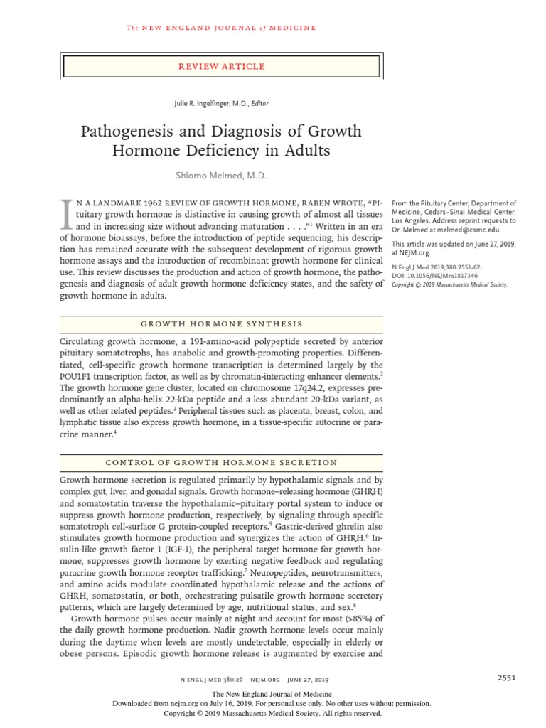 Pathogenesis And Diagnosis Of Growth Hormone Deficiency In Adults – XAQE
