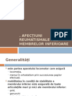 Afecțiuni Reumatismale Ale Membrelor Inferioare