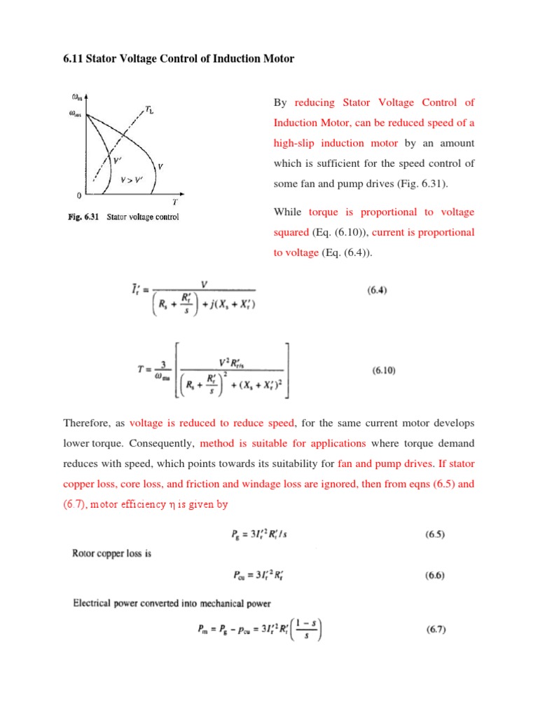 An InDepth Explanation of Stator Voltage Control and Variable Frequency Control Methods for