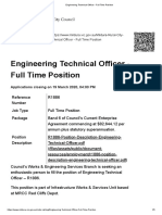 Engineering Technical Officer - Full Time Position