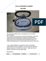 Digital Ultrasonic Cleaner VGA-2000