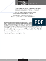 Crop Response To Saline Water by Creating Gradient Through Sprinkler Irrigation System in Wheat