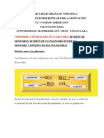 Actividades de Algebra 1er Año