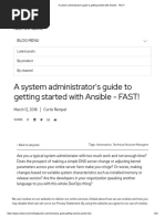 A System Administrator's Guide To Getting Started With Ansible - FAST!