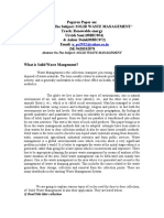 Papyrus Paper On: "Abstract On The Subject: SOLID WASTE MANAGEMENT Track: Renewable Energy Urvish Soni (08BIC054) & Ankur Dalal (08BIC072) Email: (M) 9428532878