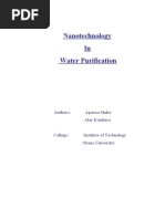 Nanotechnology in Water Purification