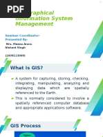 Geographical Information System Management: Seminar Coordinator-Presented by