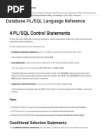 PL - SQL Control Statements