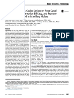 Influence of Access Cavity Design On Root Canal Detection, Instrumentation Efficacy, and Fracture Resistance Assessed in Maxillary Molars PDF