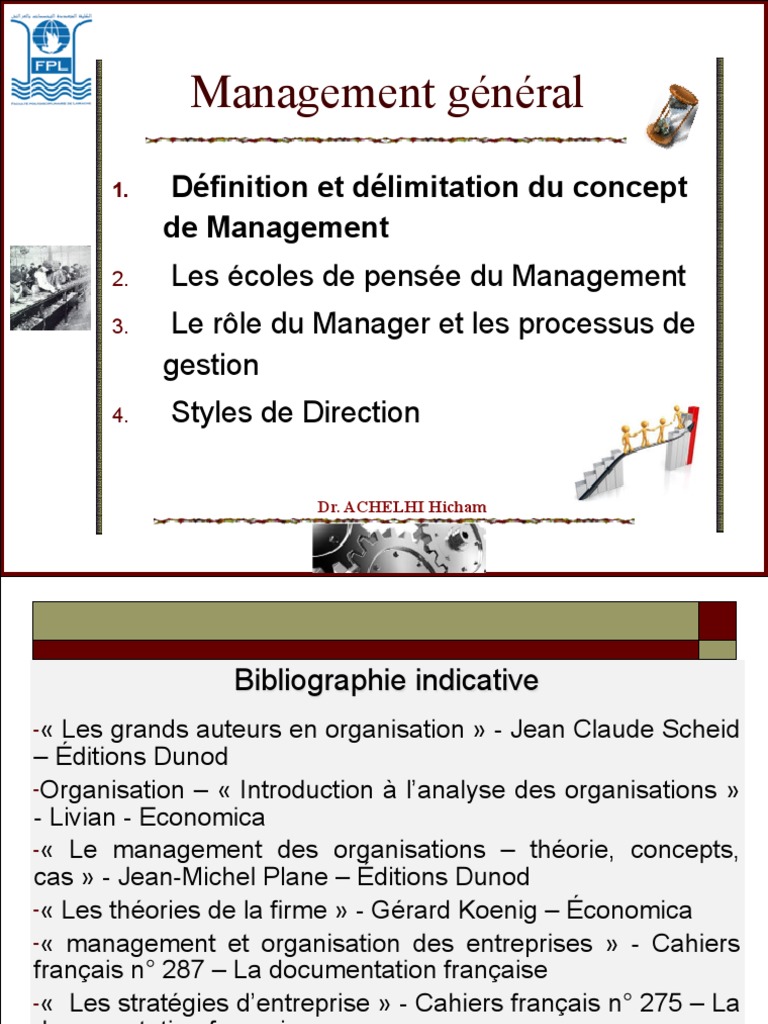 Définition du Management par Achelhi | PDF | Motivation | Motivant