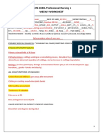 2645 Clinical Weekly Worksheet s18