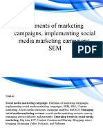 Elements of Social Media Campaign & SEM