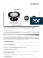 Owner'S Manual: FE103-Sol Main Features