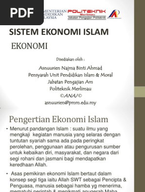 Aa301 Sistem Ekonomi Islam Pdf