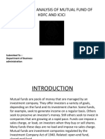 Comparitive Analysis of Mutual Fund of HDFC and Icici: Submitted To:-Department of Business Administration