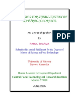 Strategies For Stabilization of Natural Colorant