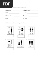 Homework Mathematics Year 1