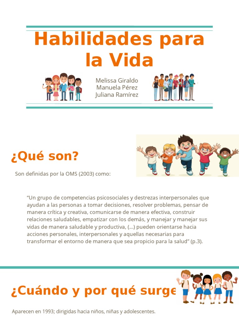 Habilidades para la Vida en Adolescentes | PDF | Habilidades para la ...