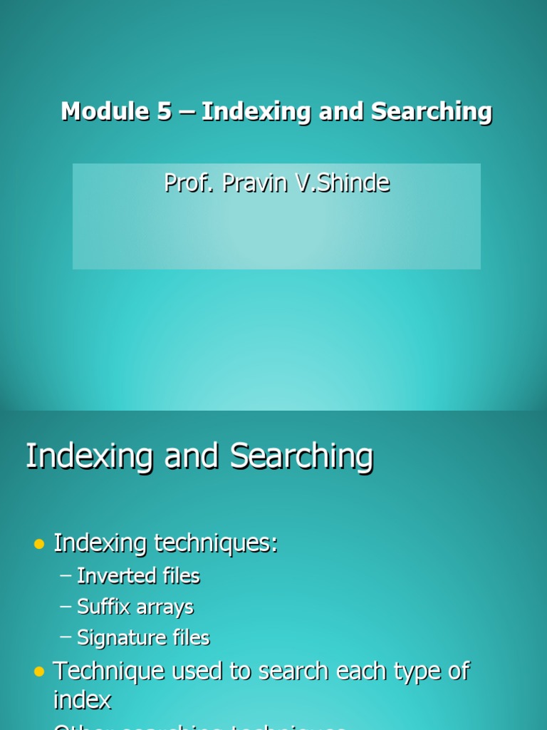IRS Module5I PDF Database Index Array Data Structure