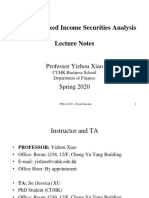 FIN 4120-Fixed Income Securities Analysis Lecture Notes: Professor Yizhou Xiao
