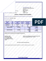 Renewal Premium Acknowledgement: Collecting Branch: E-Mail: Phone: Transaction No.: Date (Time) : Servicing Branch