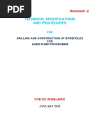 Borehole Drilling Specifications Guide | PDF | Borehole | Casing (Borehole)
